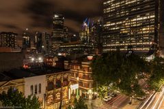 Melbourne Chinatown mit Skyline