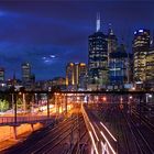 Melbourne city at night