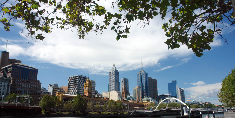 Melbourne, gesehen vom Southgate aus, im Febr. 2007