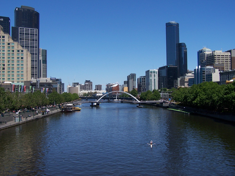 Melbourne, Skyline am Yarra River