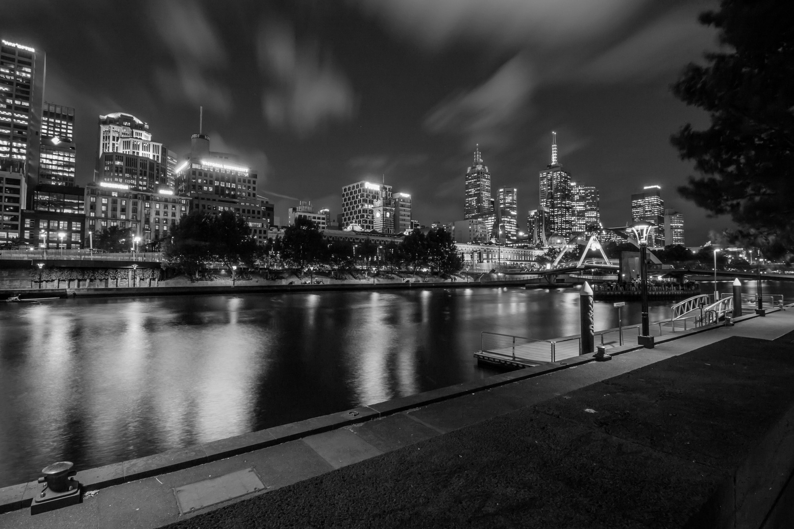 Melbourne Skyline in Monochrome