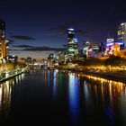 Melbourne und Yarra bei Nacht, Febr. 2007