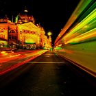 Melbourne's famous trams at night