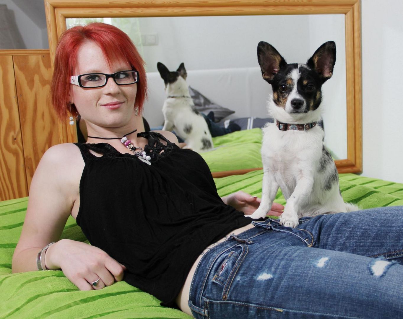 Melie mit Hund