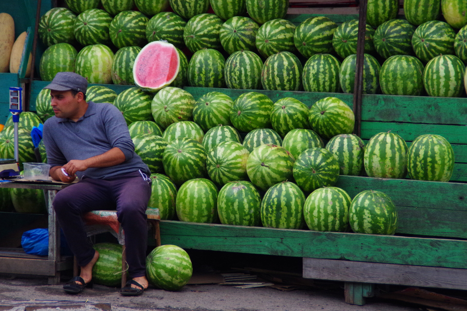 Melonenhändler in Tomsk