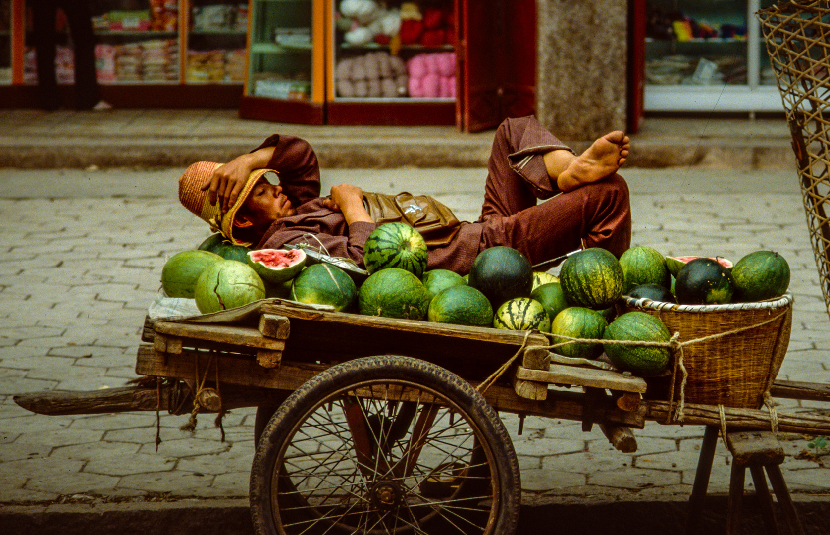 Melonenverkäufer, China 1988