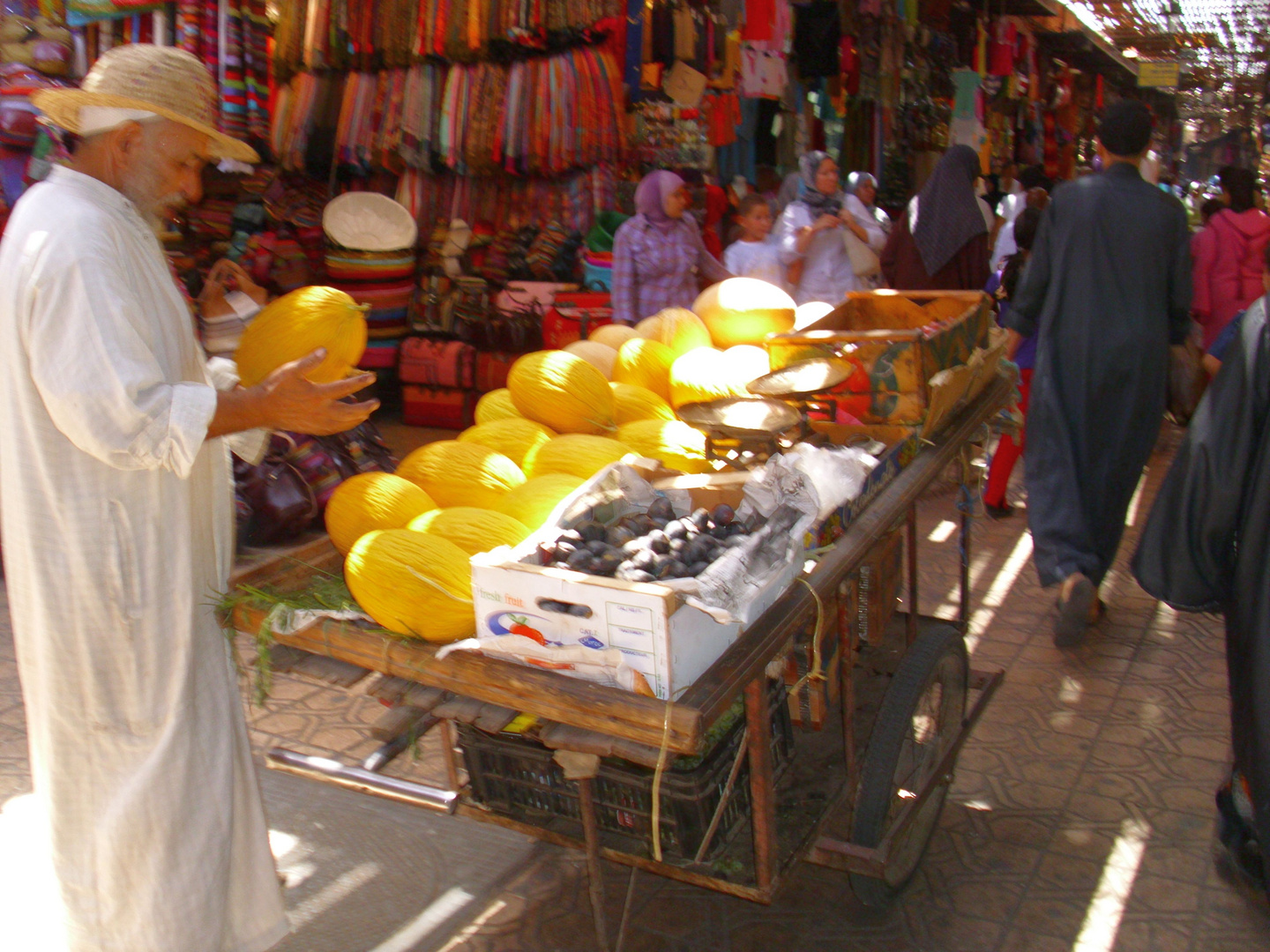 Melonenverkäufer im Souk