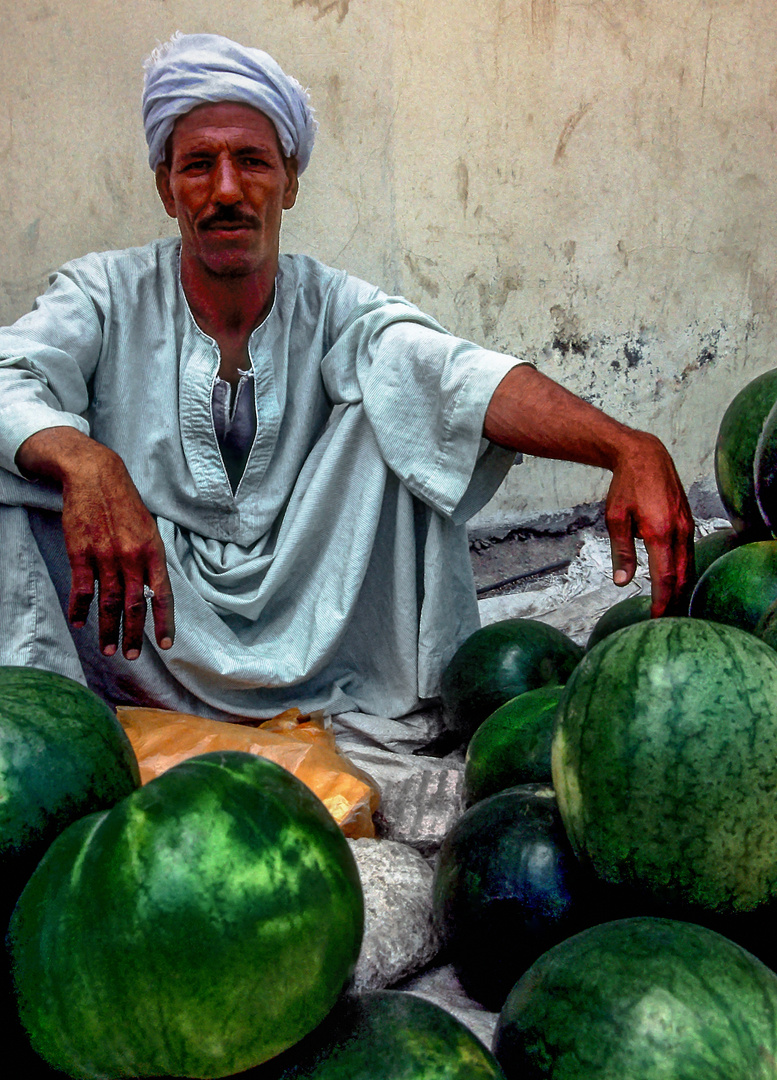 Melonenverkäufer in Luxor