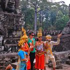 Memorable photo shooting in Bayon temple complex