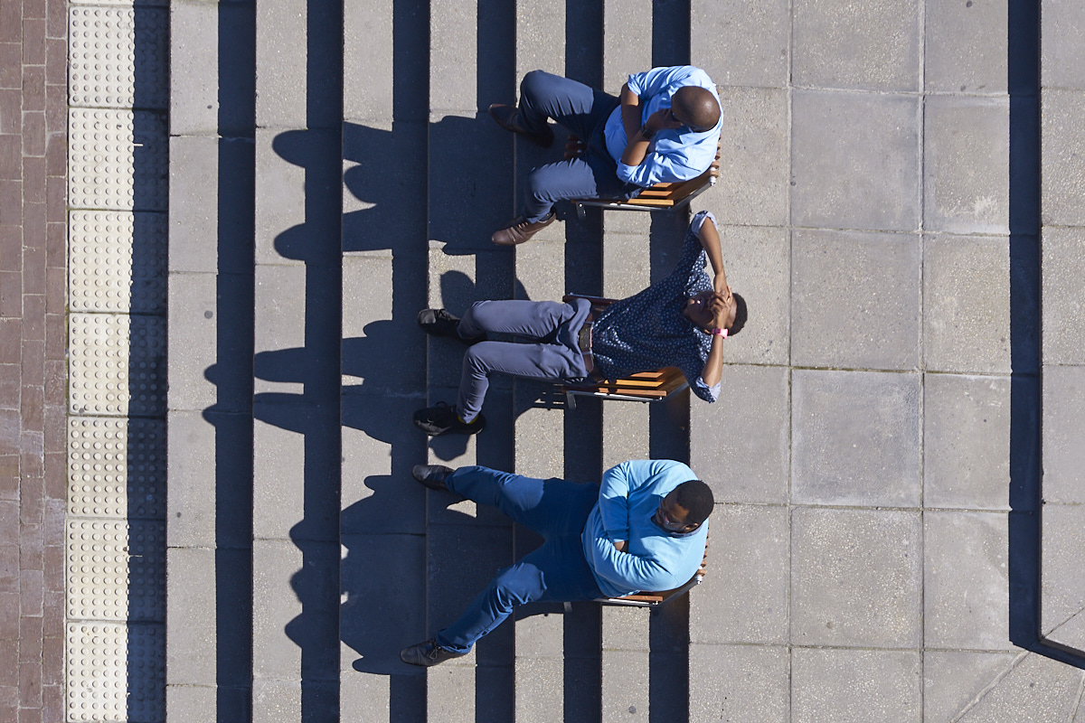 men in blue