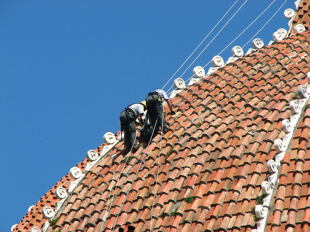 Men on roof