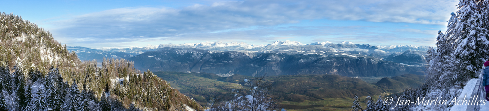 Mendelpass, aussicht auf das Schwartz und Weisshorn