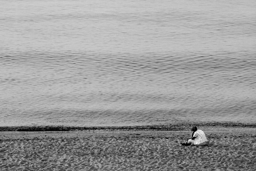 Mensch am Strand