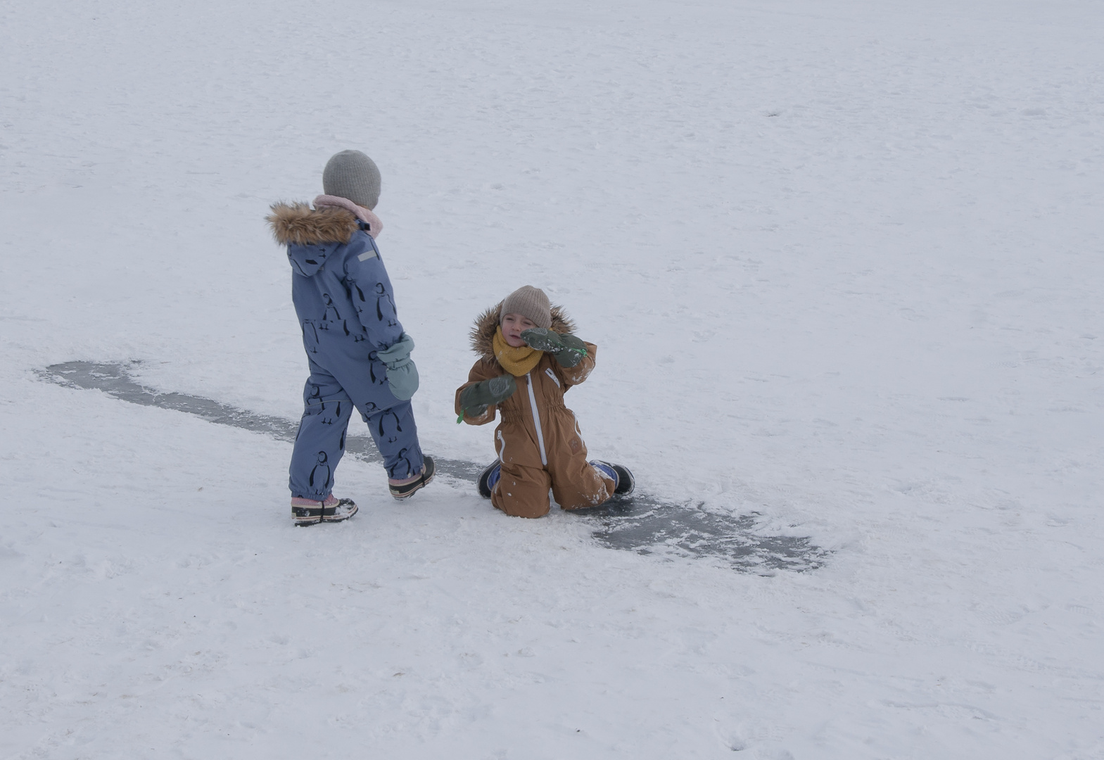 Mensch im Schnee 2