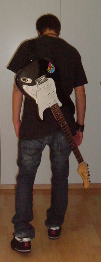 Mensch mit Guitare