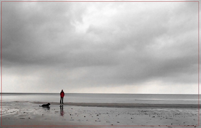 Mensch und Hund am Meer #2