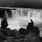 Menschen am Godafoss