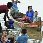 Menschen am Irrawaddy-Fluß