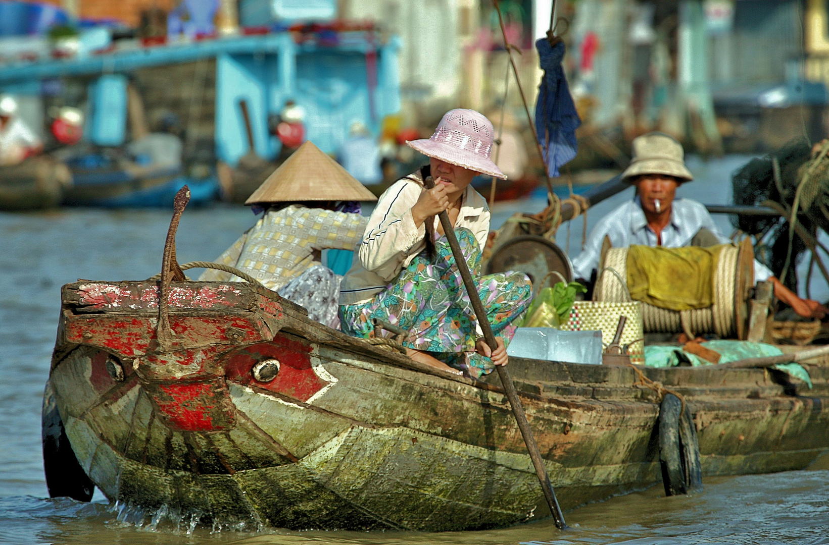 Menschen am Mekong