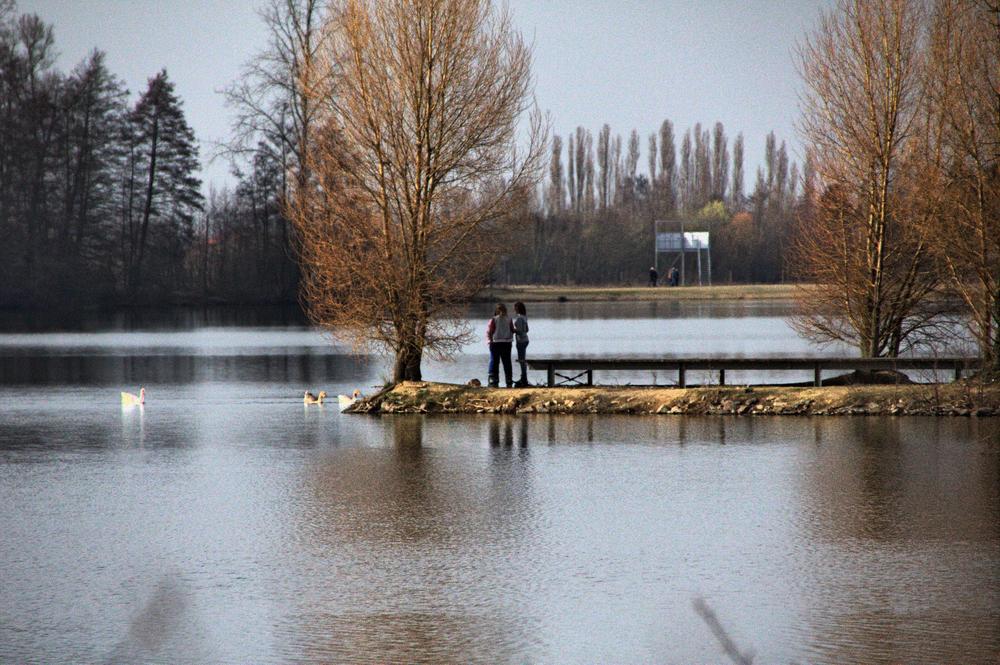 Menschen am See .....