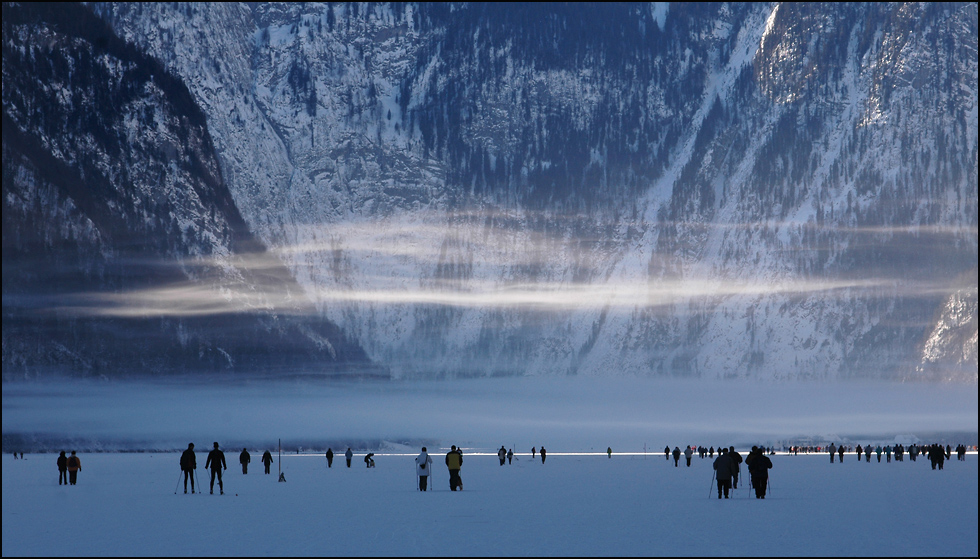 Menschen auf dem Königssee