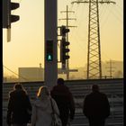 Menschen auf dem Weg zur Arbeit