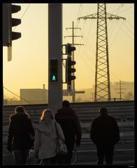 Menschen auf dem Weg zur Arbeit