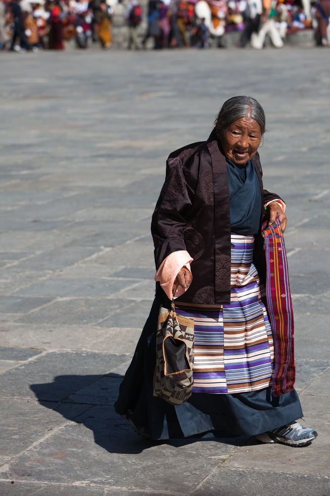 Menschen beim Thimphu Tshechu