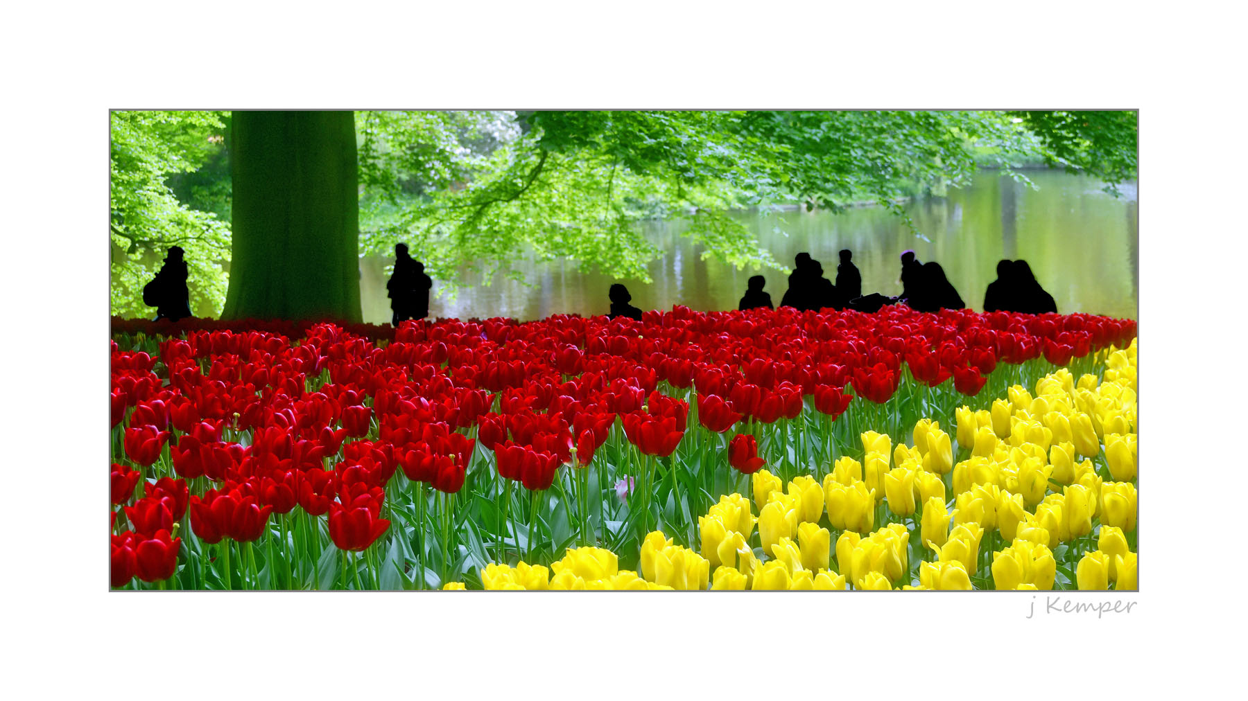 - Menschen im Keukenhof -