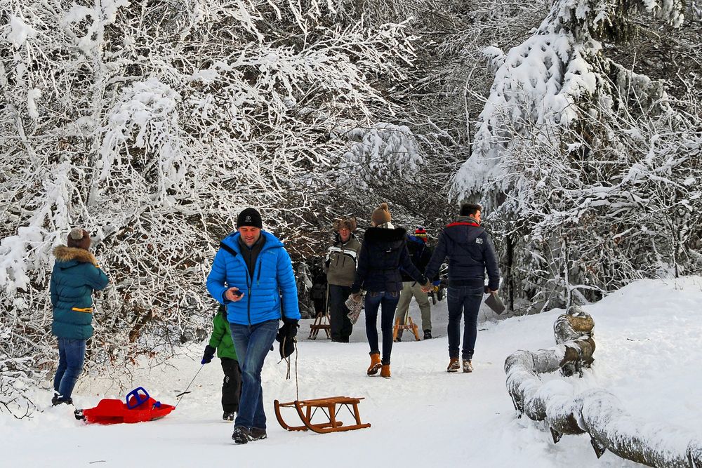 Menschen im Schnee