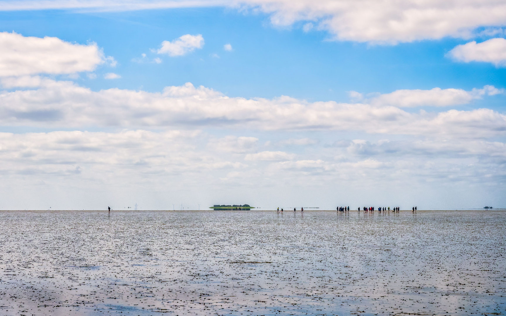 Menschen im Wattenmeer