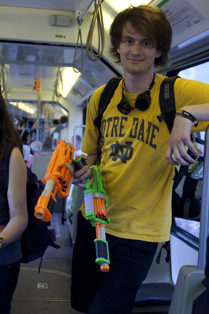 Menschen in der Bahn