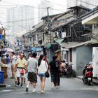 Menschen in der chinesischen Altstadt