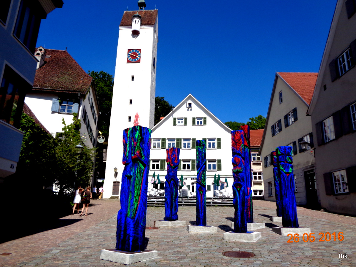 Menschen in der Stadt, Leutkirch Tessar-Foto