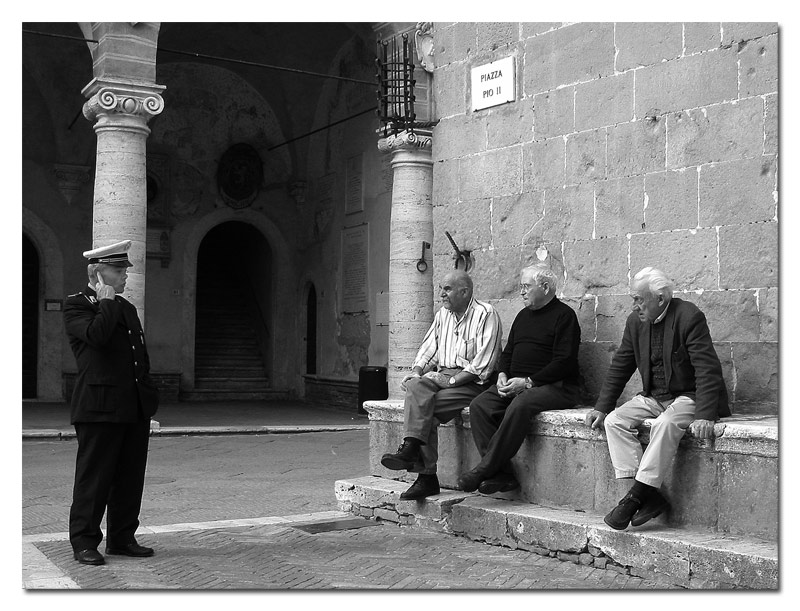 Menschen in Pienza