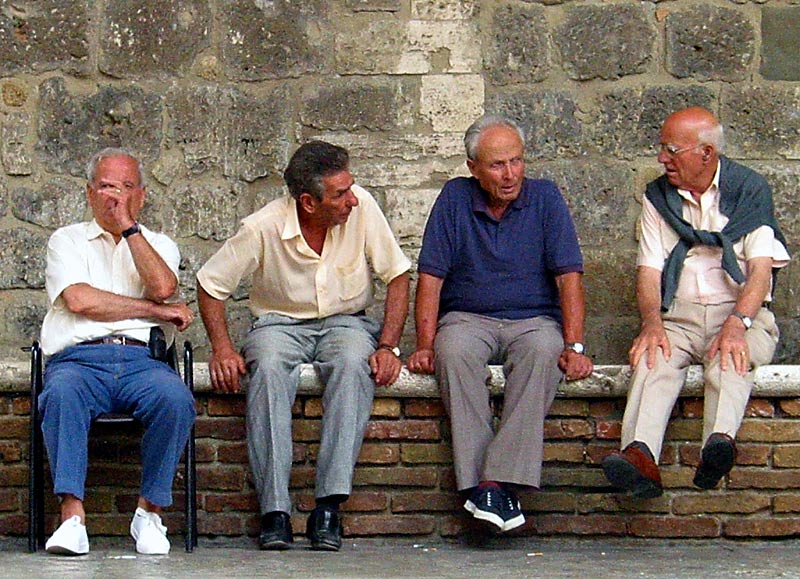 Menschen in San Gimignano