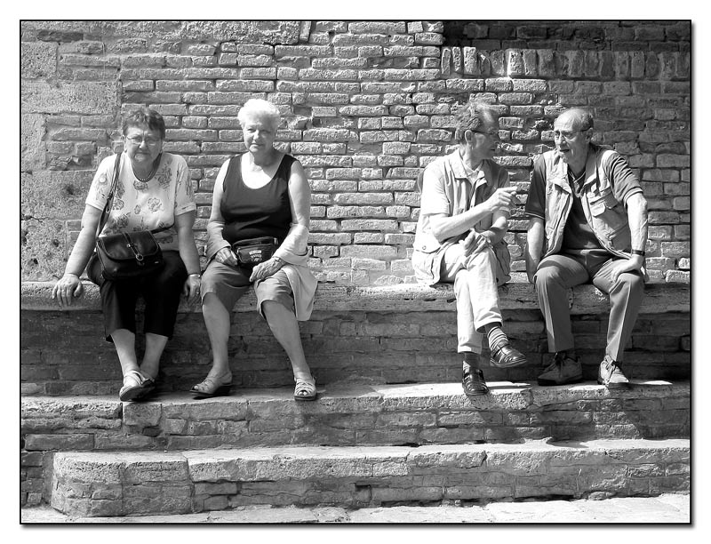 Menschen in San Gimignano