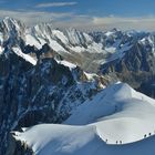 Menschen und Berge