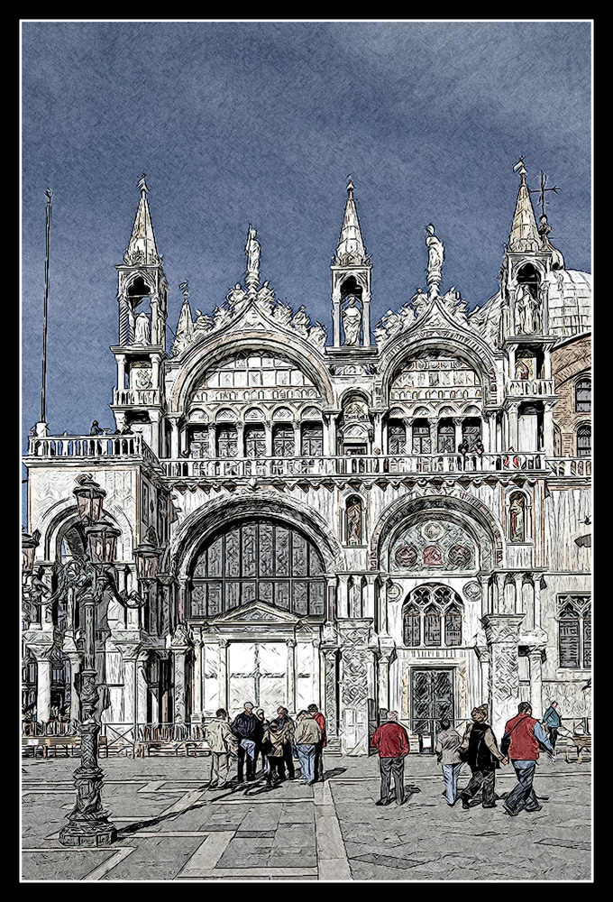 Menschen vor San Marco