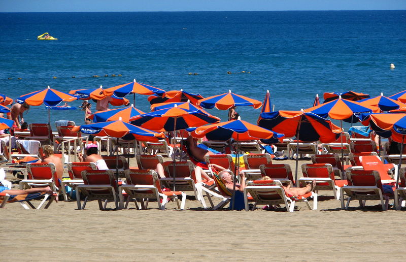 Menschenmassen am Strand