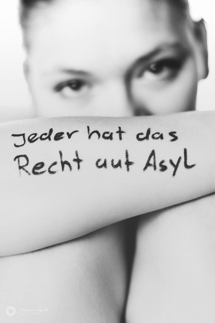 Menschenrechte Artikel 14: "Jeder hat das Recht auf Asyl."