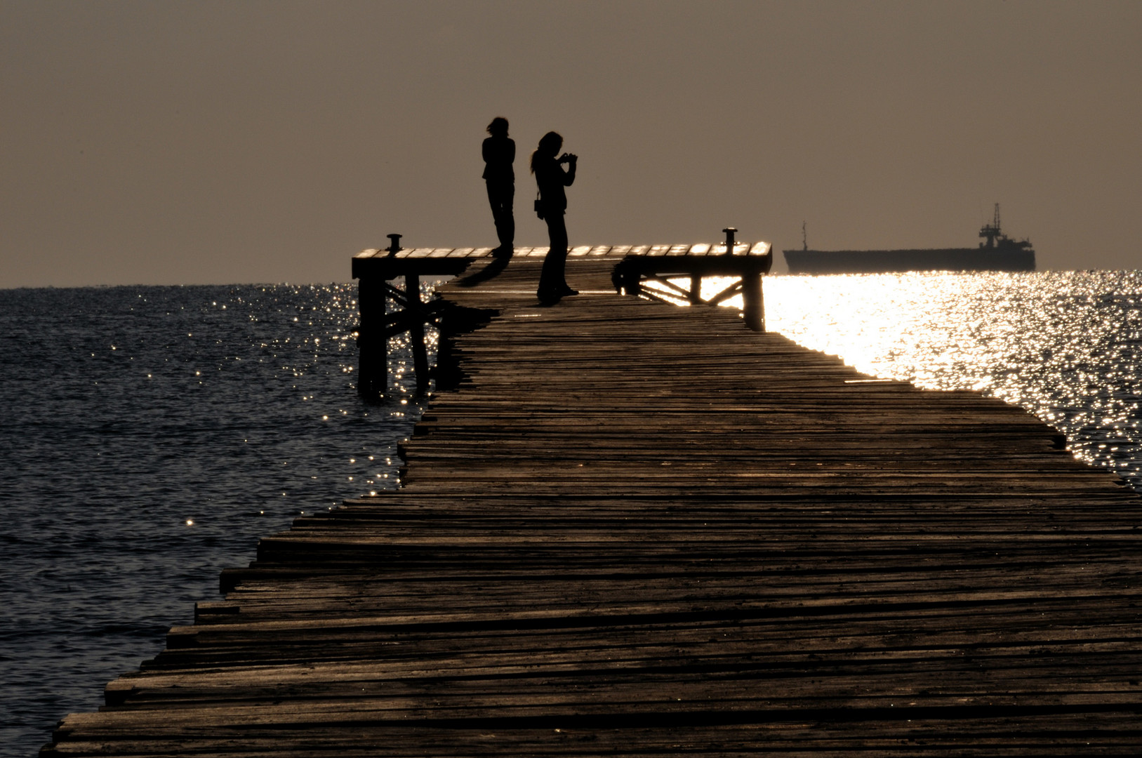 Menschliche Silhoutten im Morgenlicht # 1