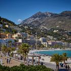 Menton Strand und Berge