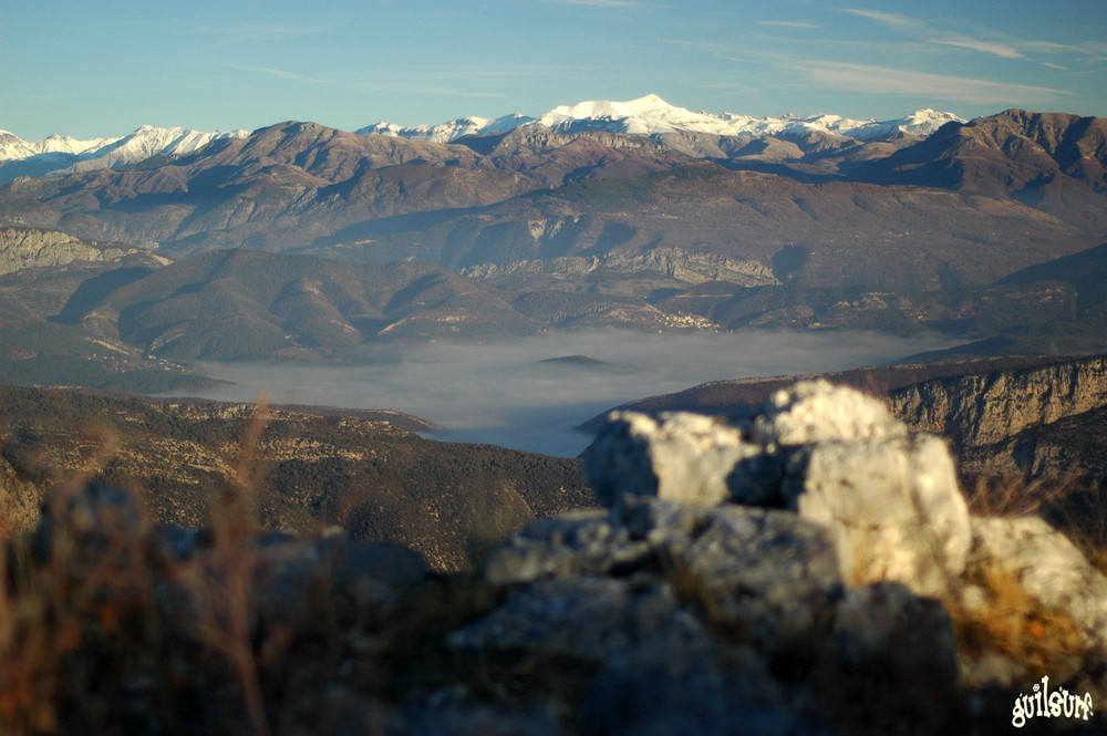 Mer de nuage sur Gréolieres les neiges.