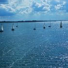 mer scintillante vue du pont de Zélande aux Pays Bas