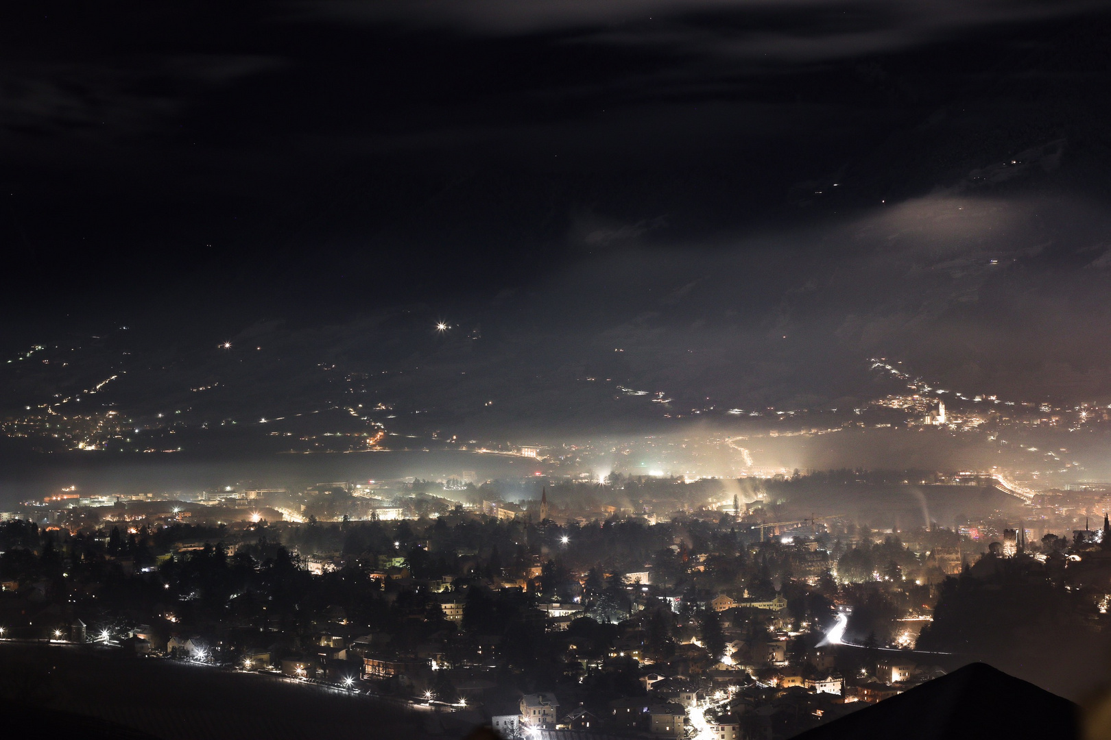 Meran bei Nacht und Nebel