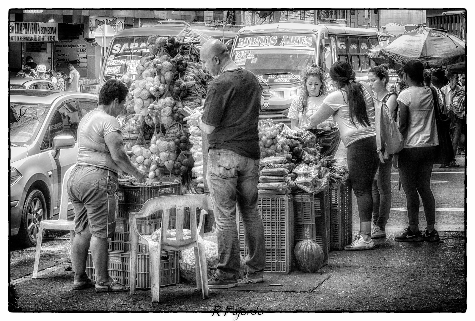 Mercado callejero en Medellín