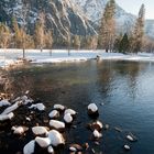 Merced river in Yosemite; Winter time