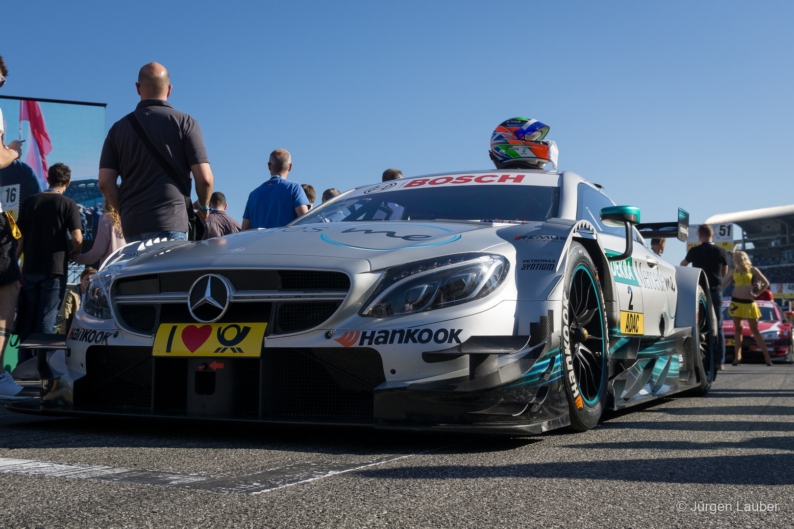 Mercedes AMG C 63 DTM von Gary Paffett in der Startaufstellung