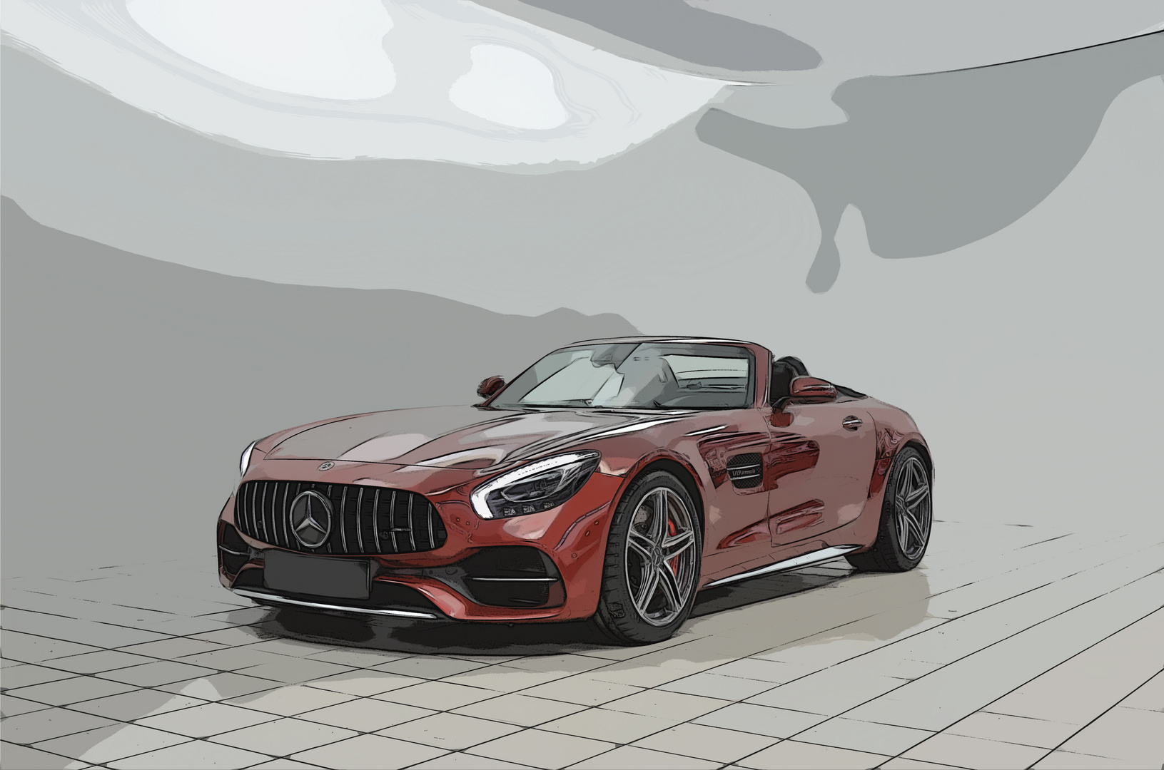 Mercedes AMG GT Roadster rot